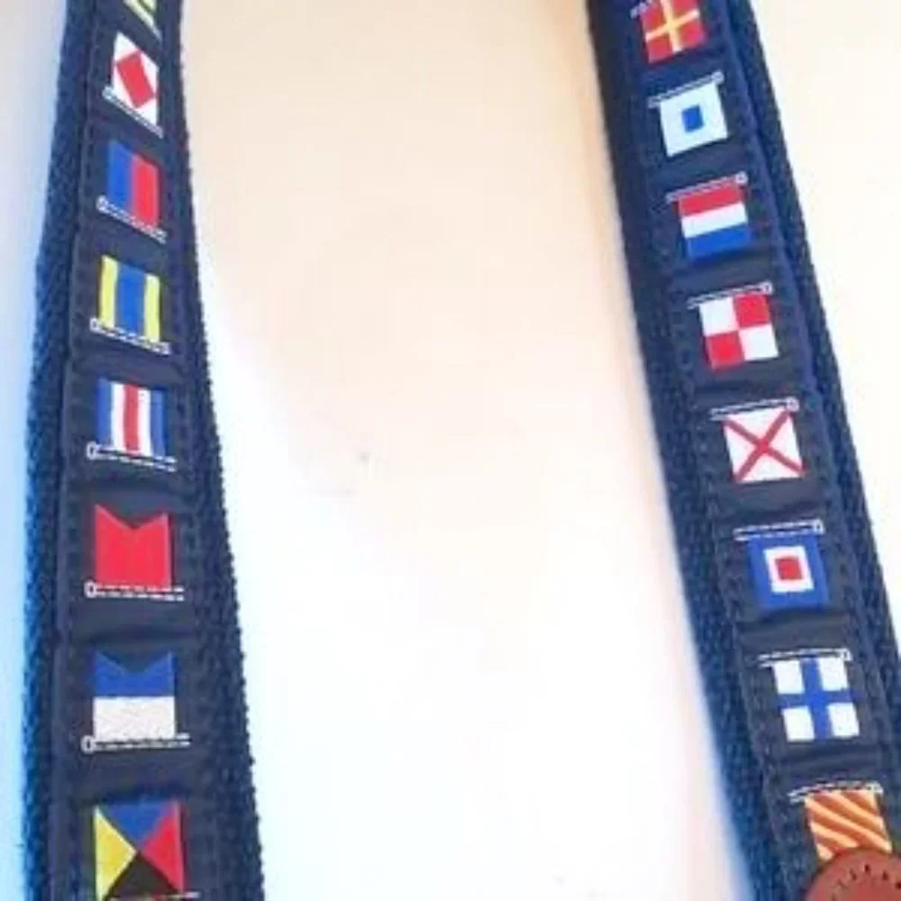 Leather Man Essex leather canvas flag belt 36